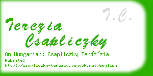 terezia csapliczky business card